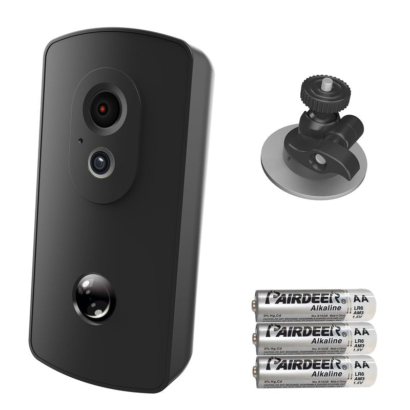 Outdoor Camera Wireless WiFi,AA Battery Operated Home Security Camera, Operates to -20°C, 1 Year Battery , Built in SD and AI, No Subscription ,Cloud-Free, Outdoor Surveillance:Do it Yourself(16, GB)