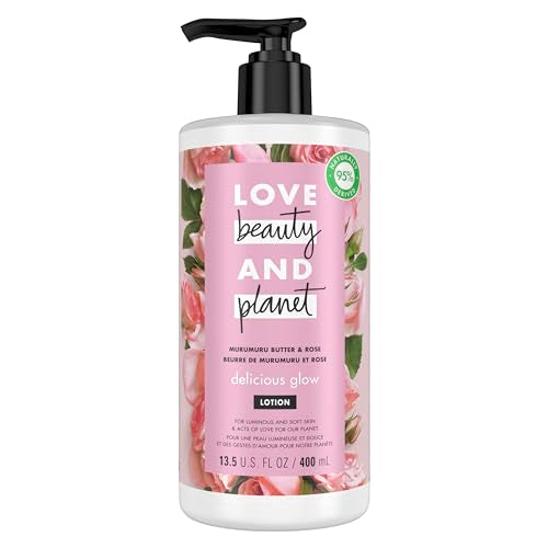 Love Beauty and Planet Murumuru Butter & Rose Body Lotion 13.5 oz - Vegan, Cruelty-Free, Natural Ingredients
