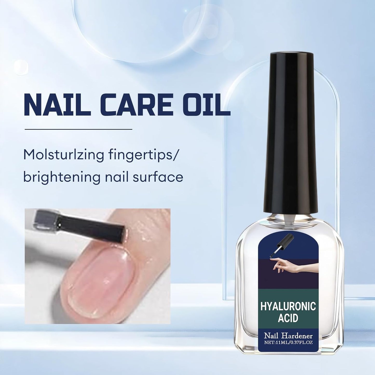 Nail Care Cuticle Oil - Multi-Purpose Repair with Hyaluronic Acid | Strengthens & Promotes Fast Growth, 0.37 fl oz