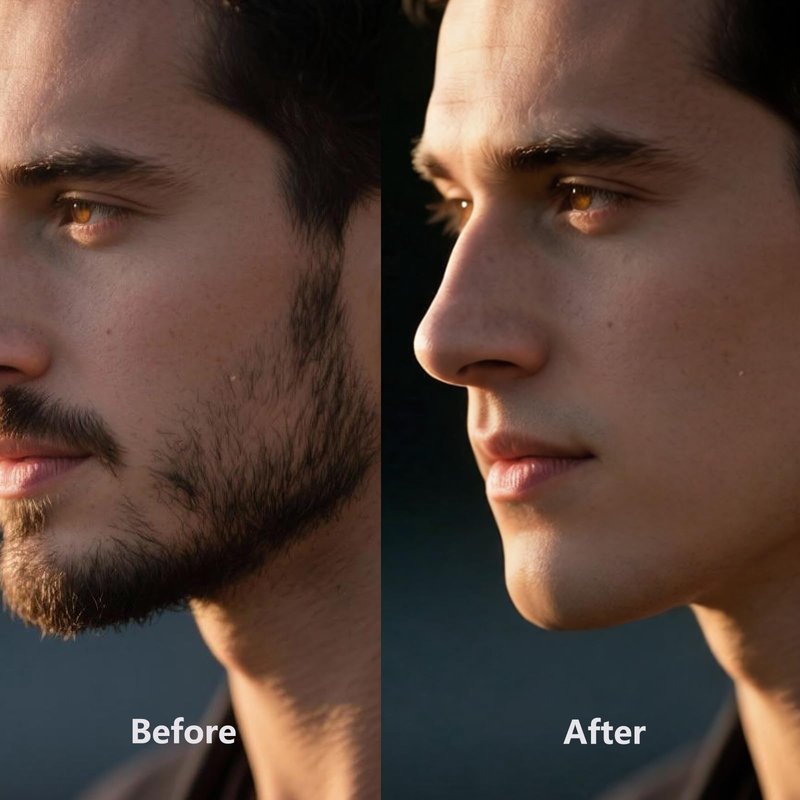 Electric Foil Shaver for Men: Compact Travel Razor for Face - IPX7 Waterproof & USB-C Fast Charging - 3D Floating Head & Hyper-Glide Blades - Hypoallergenic for Sensitive Skin with Battery Indicator