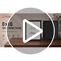 8x10 Solid Wood Frame Set of 2 - Black Gallery Frames for Photos