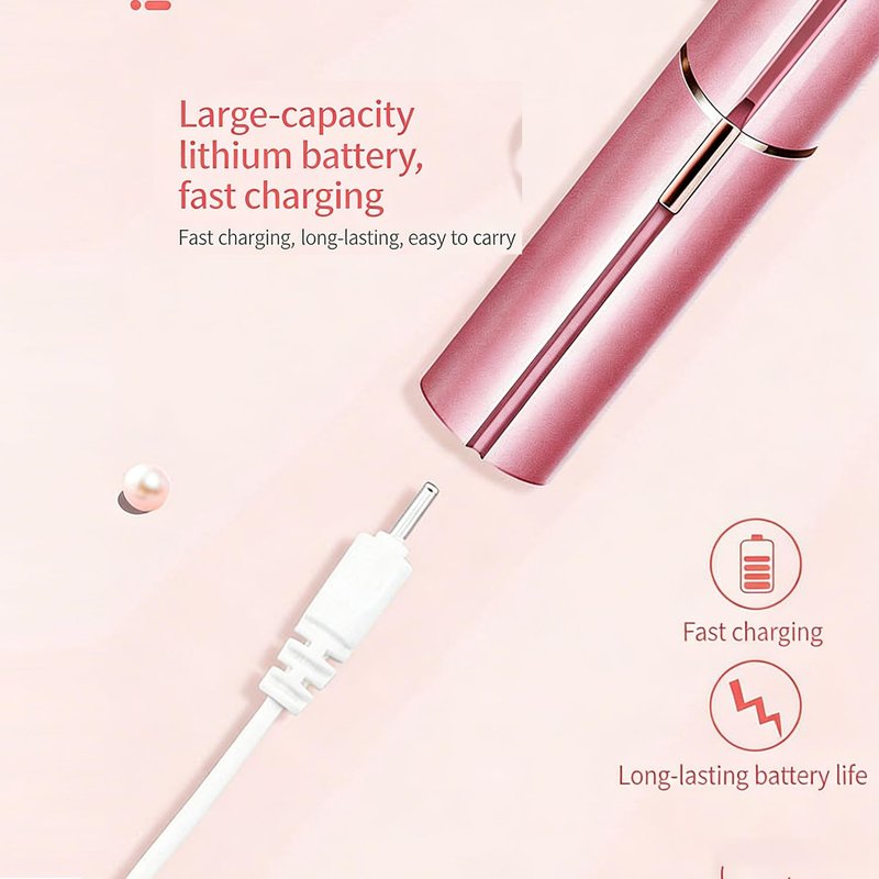 2 in 1 Electric Bikini Trimmer for Women, Waterproof Hair Removal, Rechargeable Razor for Legs, Face, Underarms, Wet Dry Use