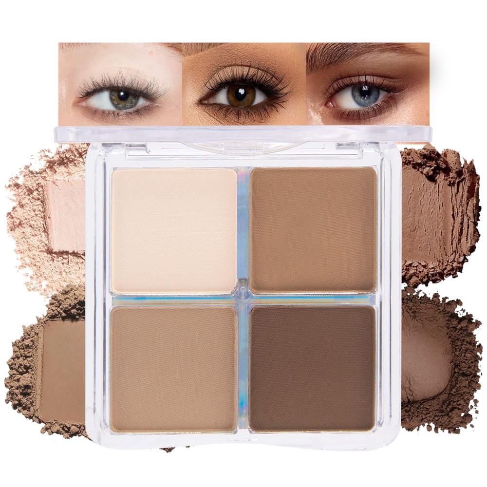 Eye Shadow Palette for Older Women - 6 Colors, High Pigment, Mini Travel Size | Green Eyes, Nude Pink, Rose Gold