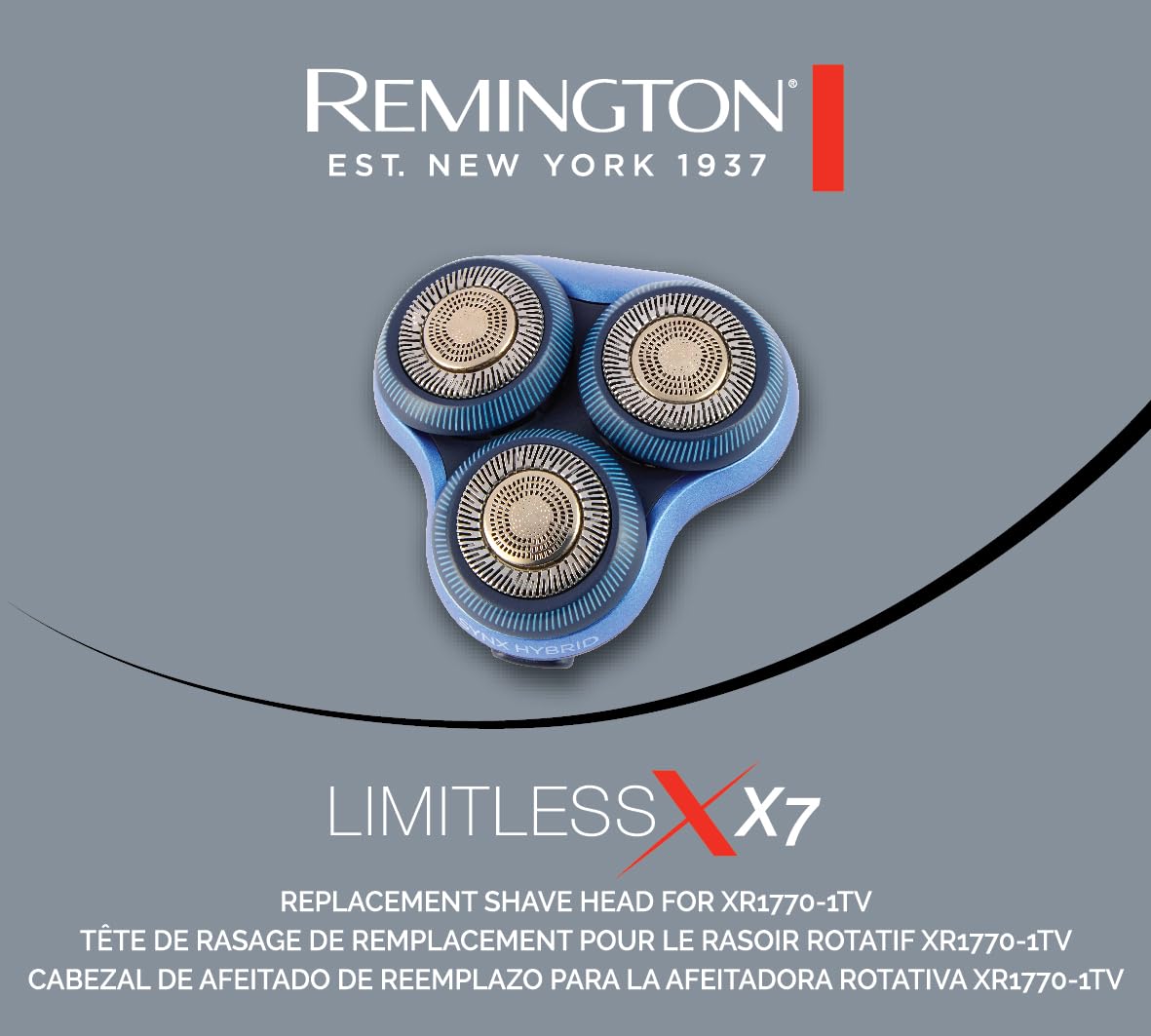 Remington Rotary Shaver Replacement Head Compatible with Remington Limitless X7 Shaver, Titanium Twin Track Blades