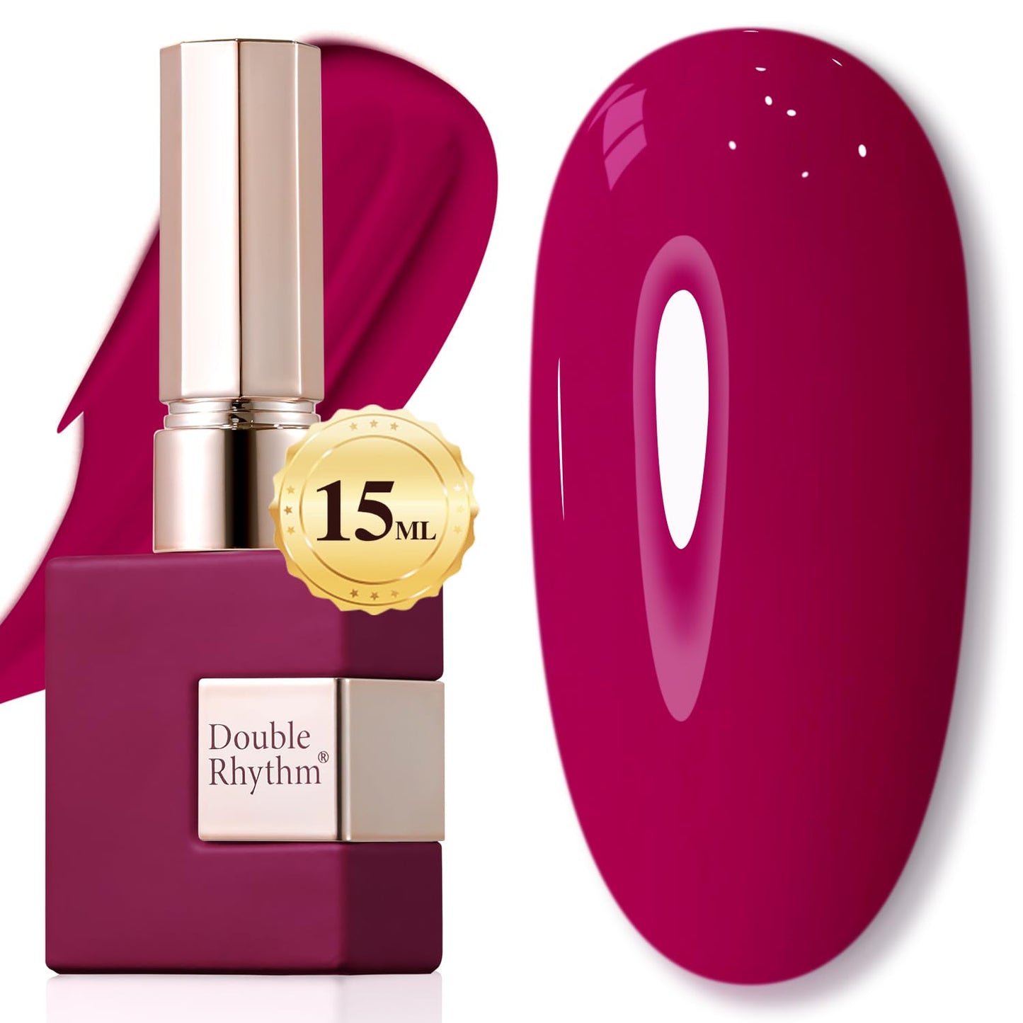 Gel Nail Polish - Double Rhythm 15ML Pearl White Soak Off for Art Manicure | DIY at Home
