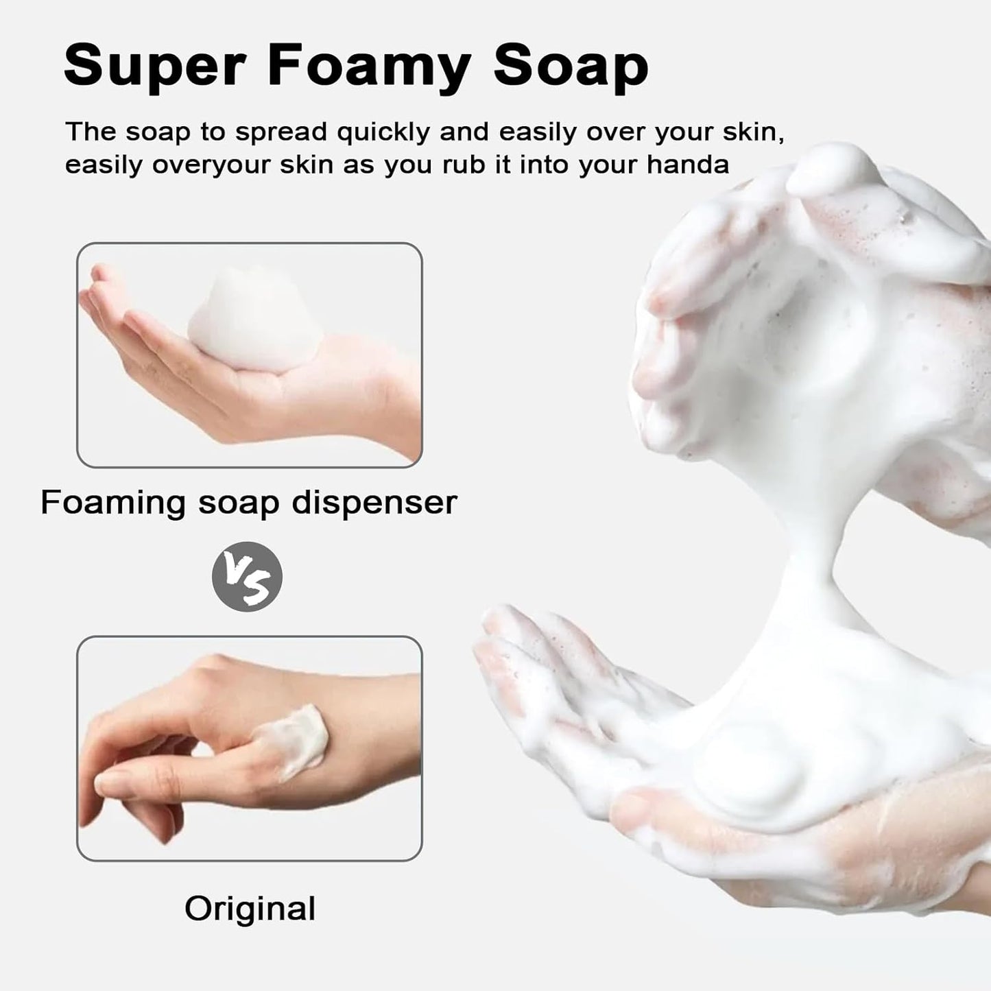 Foam Pump Bottle - 7oz Clear Foaming Soap Dispenser | 2-Pack Travel Spray Bottles for Hand Soap & Toiletries