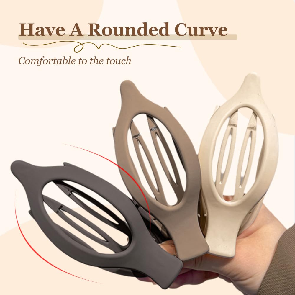 Flat Claw Clips for Women, French Flat Hair Clips for Women Hair, No-Slip Grip Hair Styling Accessories for Women Girls Daily Use (C)