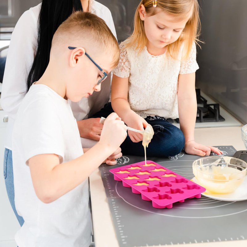 Amosfun Flamingo Cake Mold Set 2 Pcs Silicone Baking Molds for Diy Cakes Desserts Candy and Ice Shapes Non-Stick Flexible 8.5 Inch