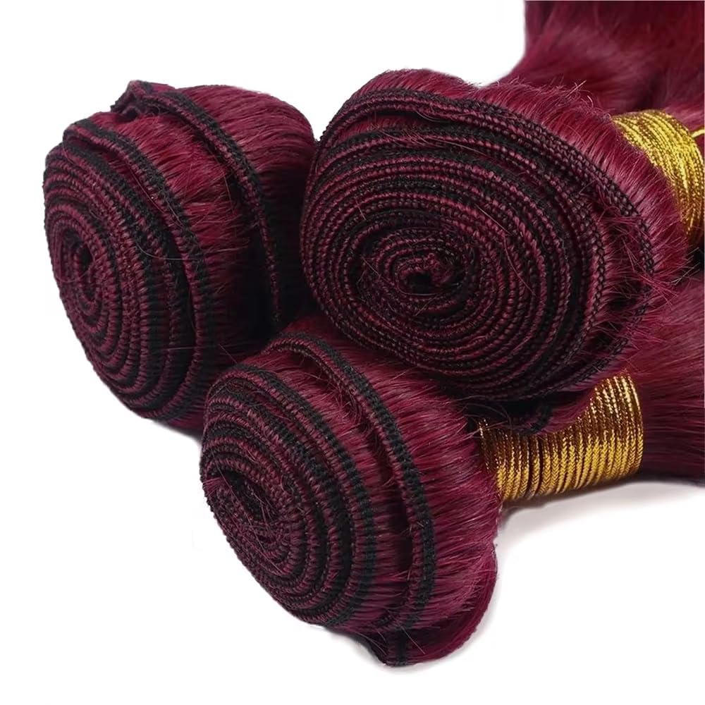 150g Burgundy Bundles 99J Human Hair Bundles 14 16 18 inch Red Body Wave Bundle Burgundy Body Wave Bundle