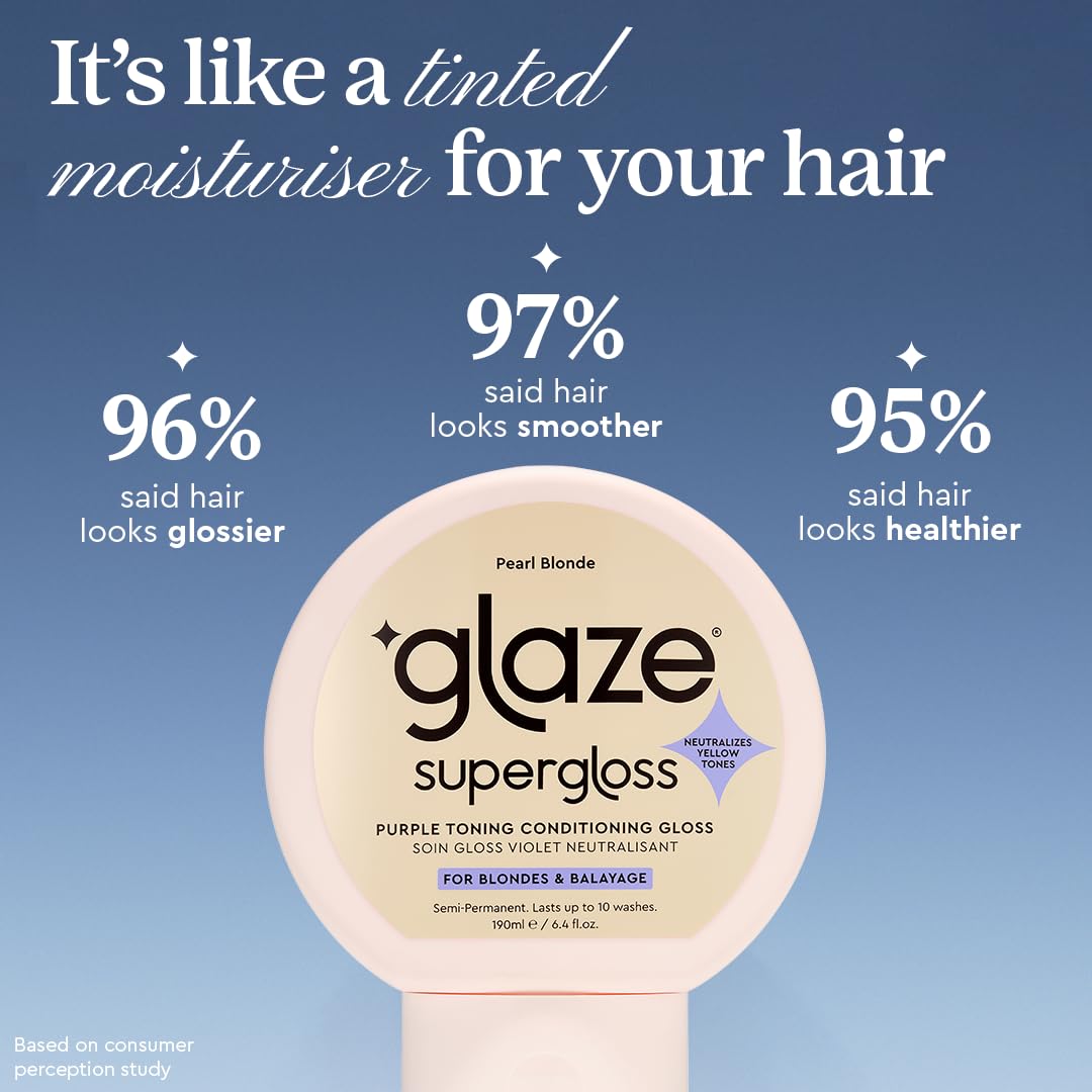 Purple Toning Gloss for Blonde Hair - Hydrating & Shine Boosting | 6.4 fl oz - Pearl Blonde