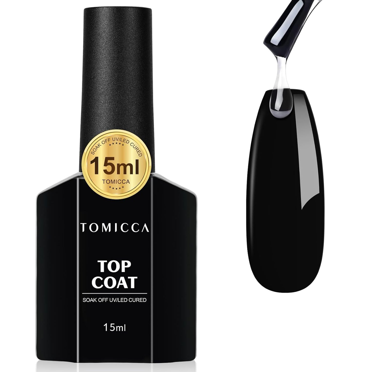TOMICCA Gel Nail Polish - Dark Orange Autumn Winter Color | Long Lasting High Gloss Soak Off UV LED for DIY Manicure