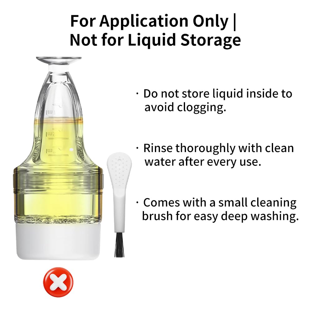 Minoxidil Applicator, Quick Efficient Apply No Messy Hair Serum Applicator Small Minoxidil Applicator Tool, Scalp Applicator Comb Minoxidil Brush Scalp Applicator Comb (Transparent)