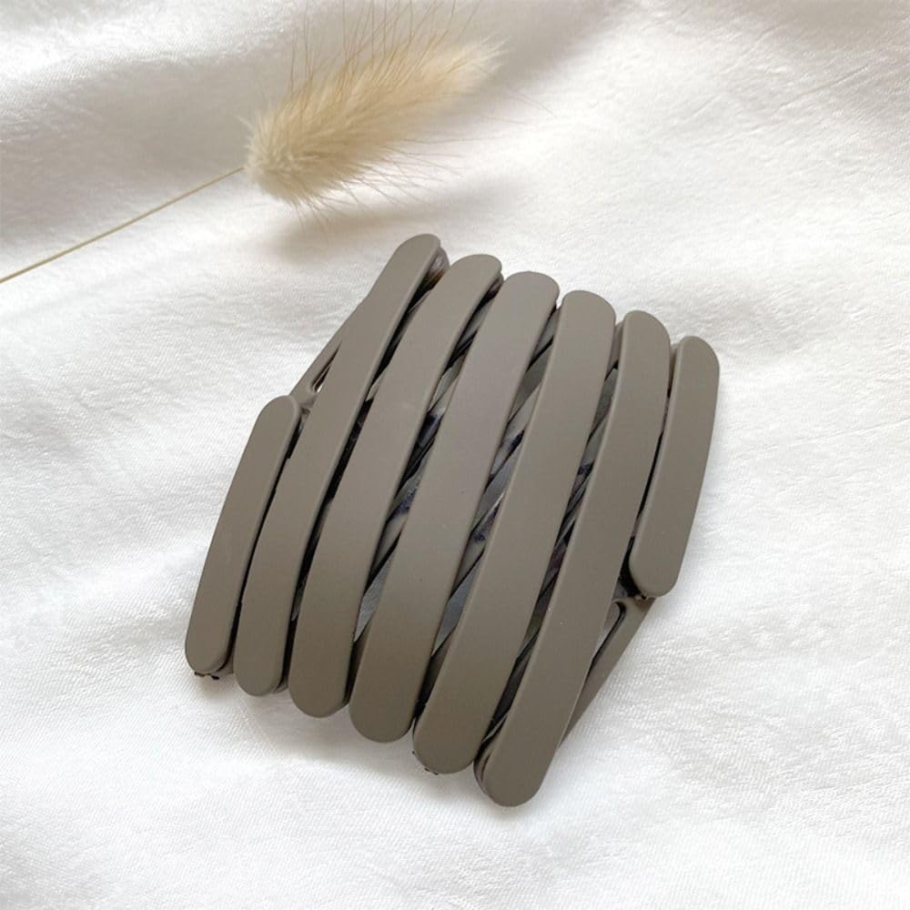 Hairband Non Slip Hair Accessories Headband Headdress Hair Clip Unisex(Khaki)