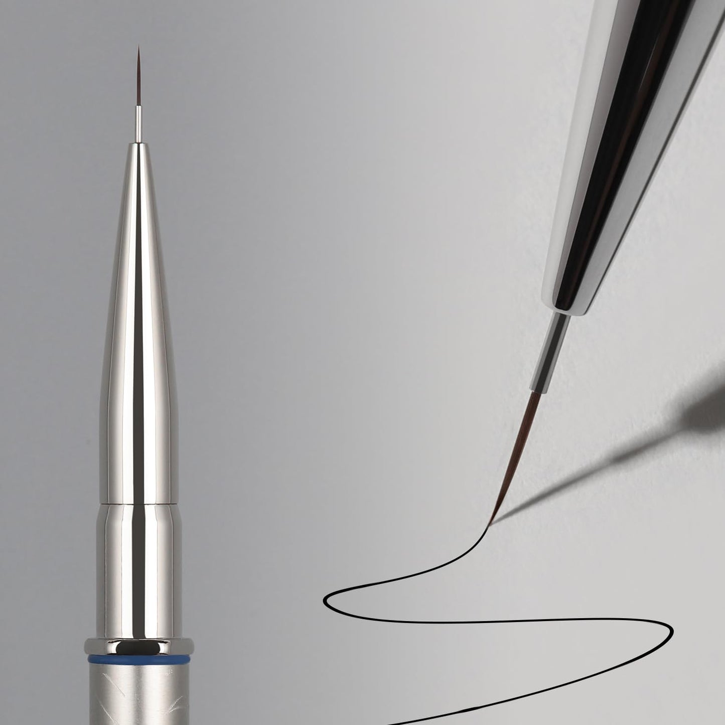 EliteAlly Nail Art Brushes - 12mm Slim Liner Brush for Professional Nail Art Design | Perfect for Manicure Painting