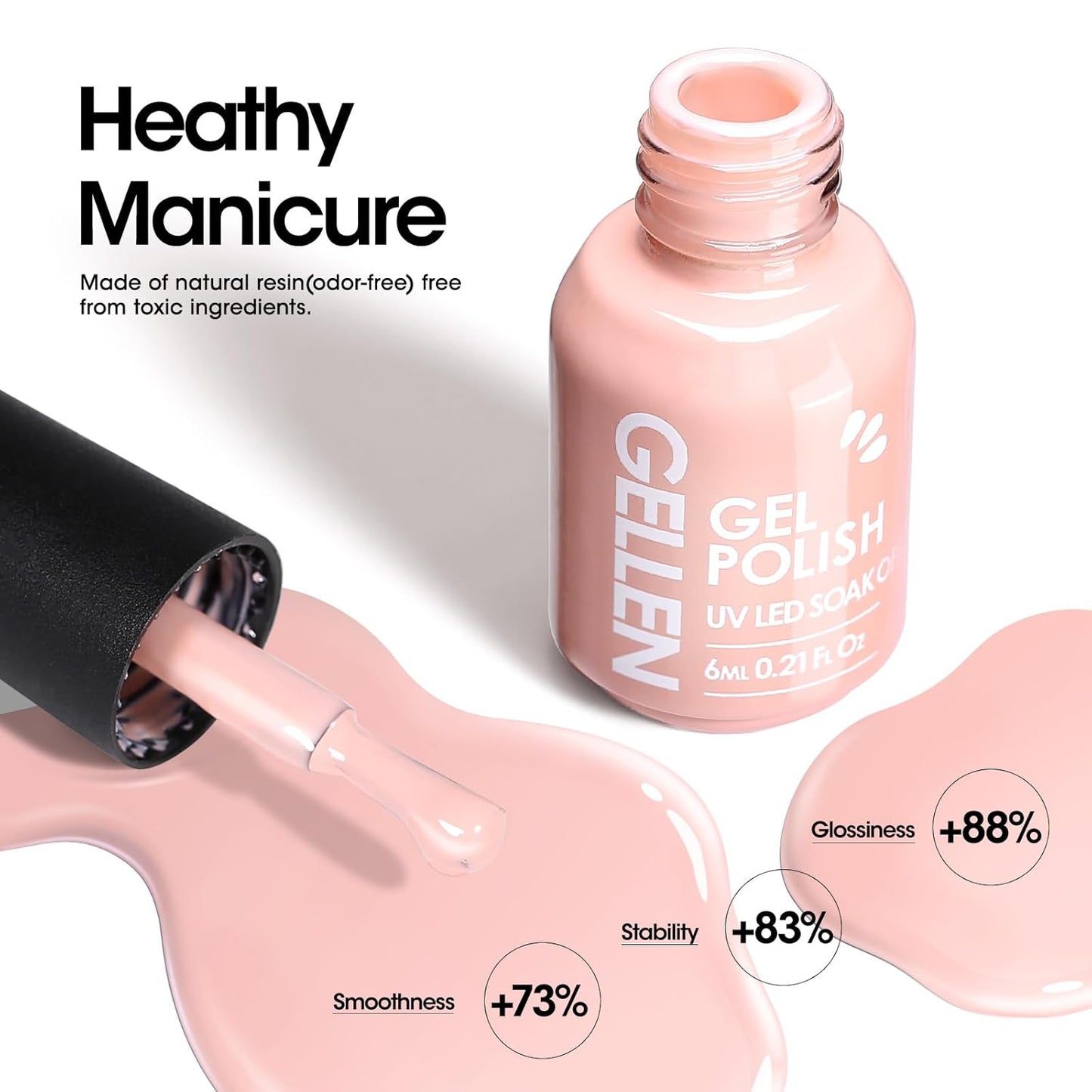 Gellen Gel Nail Polish Kit - 12 Vibrant Colors with 72W UV LED Light | Complete Manicure Set for Mother's Day