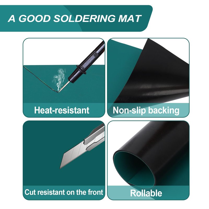 Watch Repair Mat, Heat Resistant Watchmaker Soldering Station Mat Non Slip Watch Repair Work Pad Silicone Work Pad Repair Mat Station Mat for Watchmakers Watch Repairing Workers (34 x 24cm)