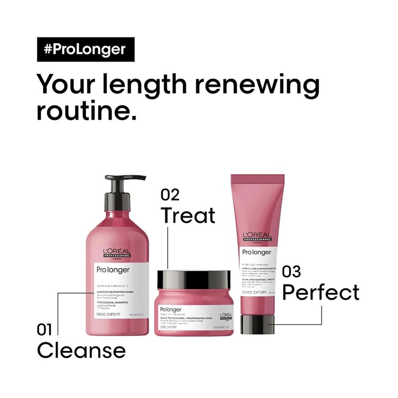 L'Oréal Professionnel Paris Pro Longer Heat Protectant Cream - Fills Split Ends, Adds Shine & Thickness for Thinned Hair
