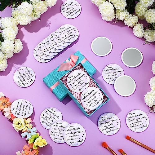 Tradder 48 Pcs Inspirational Compact Mirrors for Women and Gifts, 2.76 Inch
