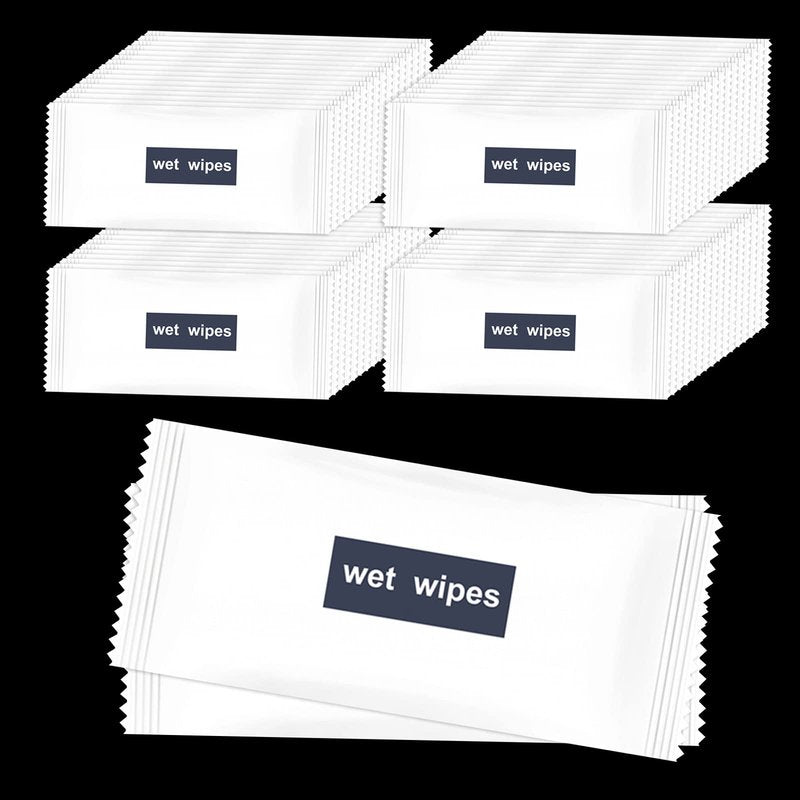 Etenpo 200 Pack Wet Wipes for Hands, Hand Wipes Individually Wrapped, Quick Hand Cleaning, Wet Wipes Travel Restaurant,Party Barbecue, Homeless Care Package