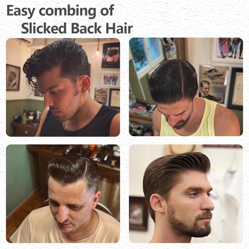 2 in 1 Portable Folding Comb for Men & Women - Fine Tooth & Textured Wide-Tooth Styling Comb with Durable ABS Handle, Multi-Purpose Hair Comb for Beard, Mustache & Daily Grooming - Home, Salon, Travel