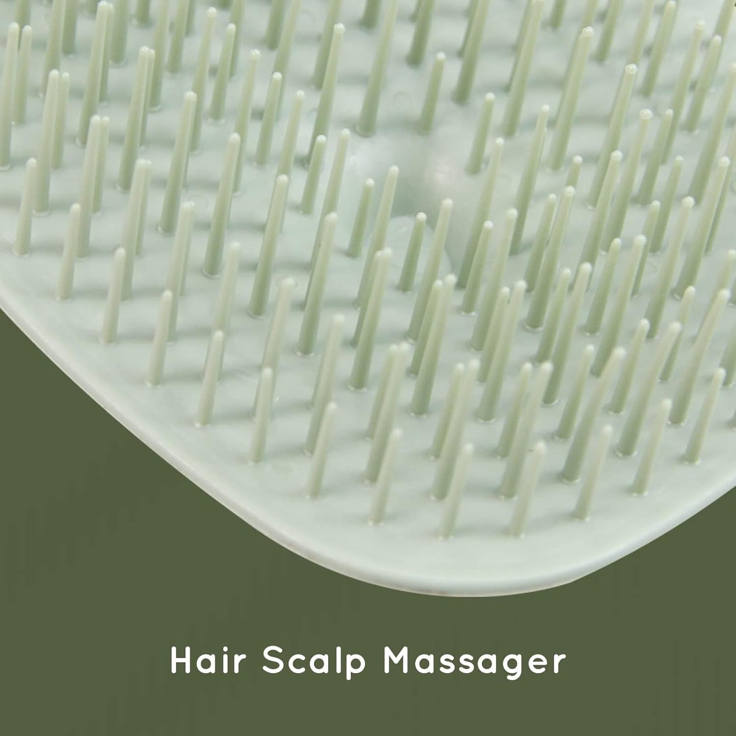 Ecoed Scalp Massager Shampoo Brush - Dandruff Removal Scalp Scrubber for Men & Women | Green, Wet & Dry Use