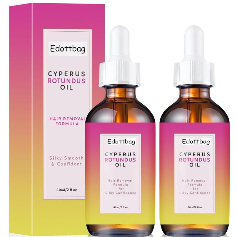 Natural Cyperus Rotundus Oil - Hair Removal & Growth Reduction | 2 Fl Oz Each, Pure Plant Extract for All Skin Types