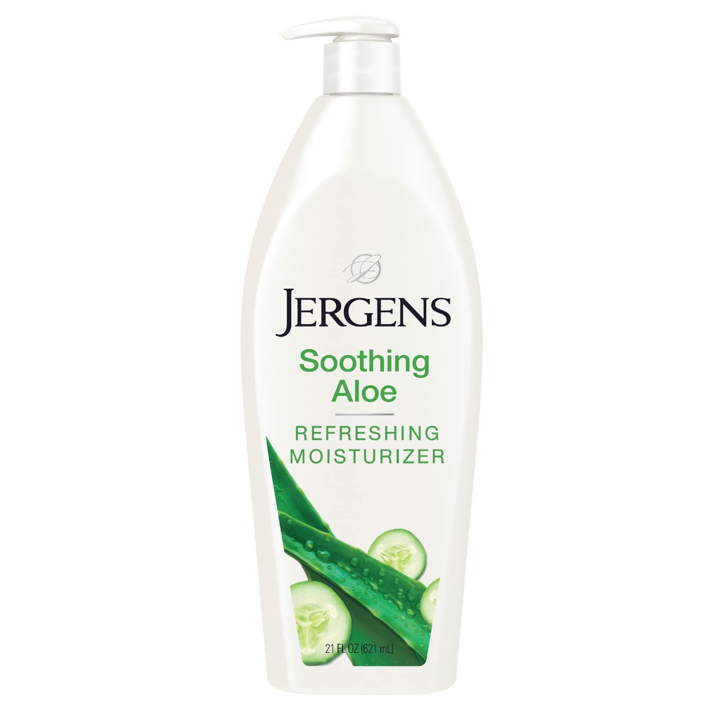 Jergens Soothing Aloe Body Lotion For Dry Skin, Moisturizer, 21 fl oz