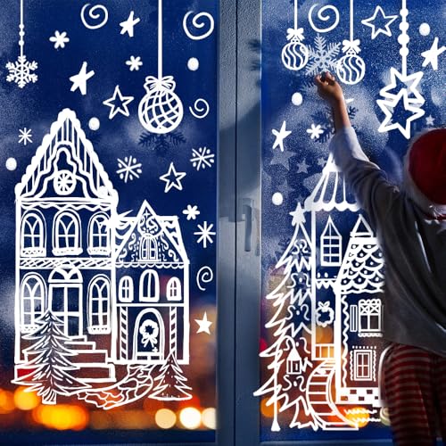 Large Christmas Window Stickers - DIYDEC Double-Sided Clings