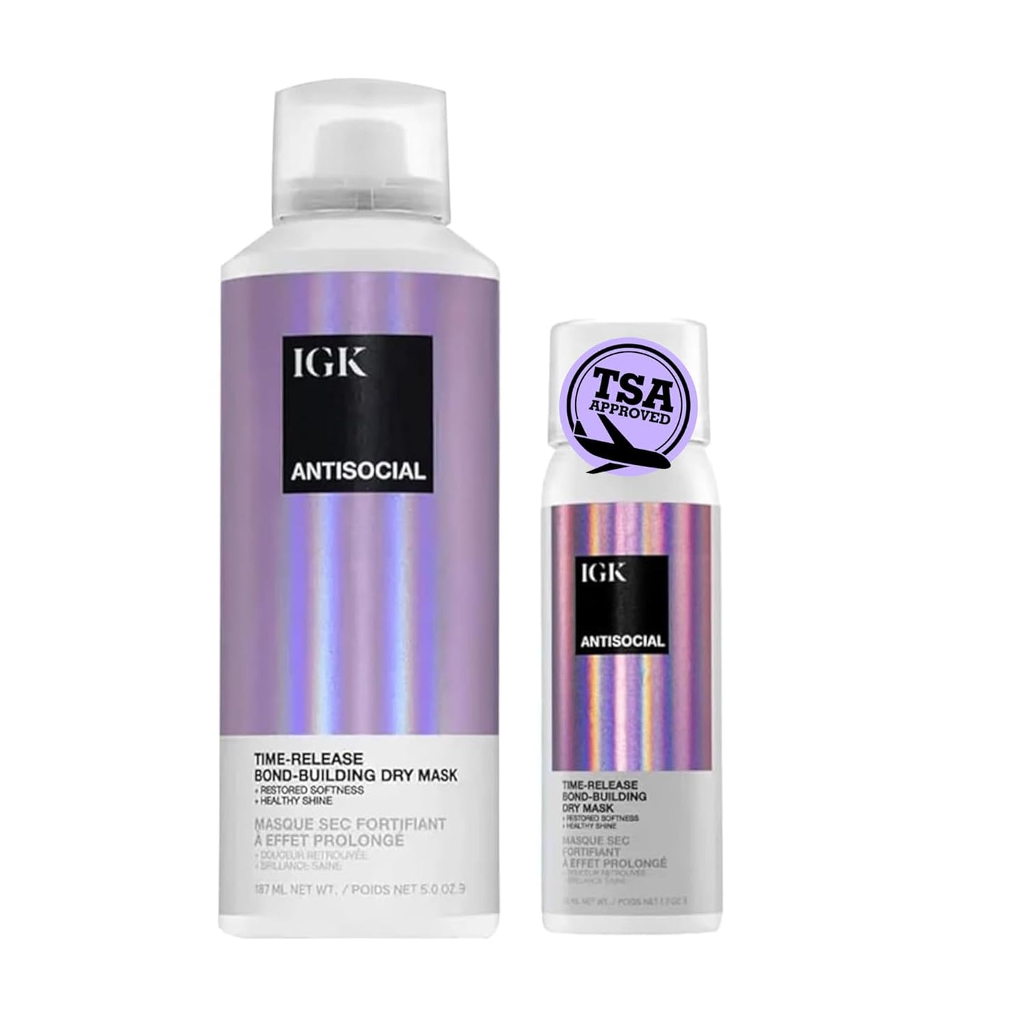 IGK ANTISOCIAL Bond-Building Dry Hair Mask - Repair, Soften & Shine | Vegan, 1.7 Oz