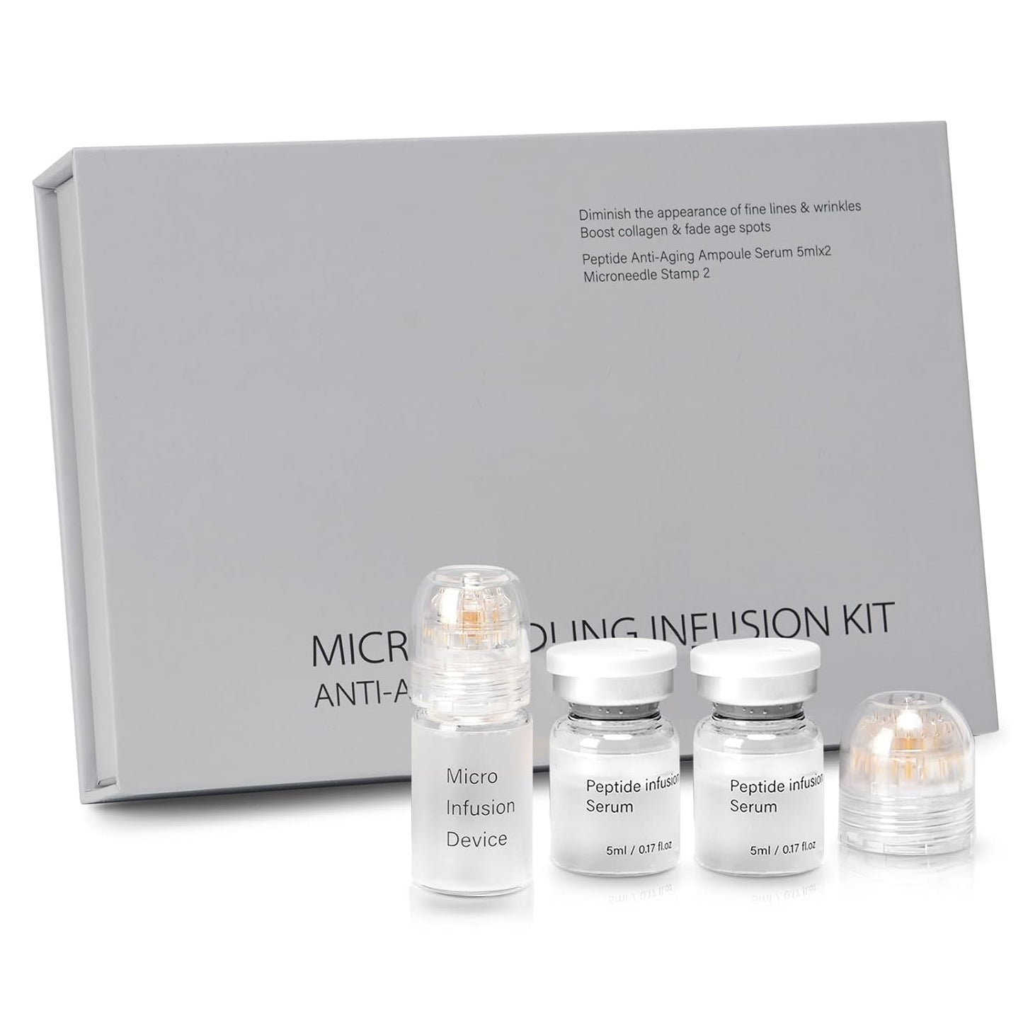 Micro Infusion Serum for Skin Care - Collagen, Peptide & Hyaluronic Acid | 0.05mm Face Stamp