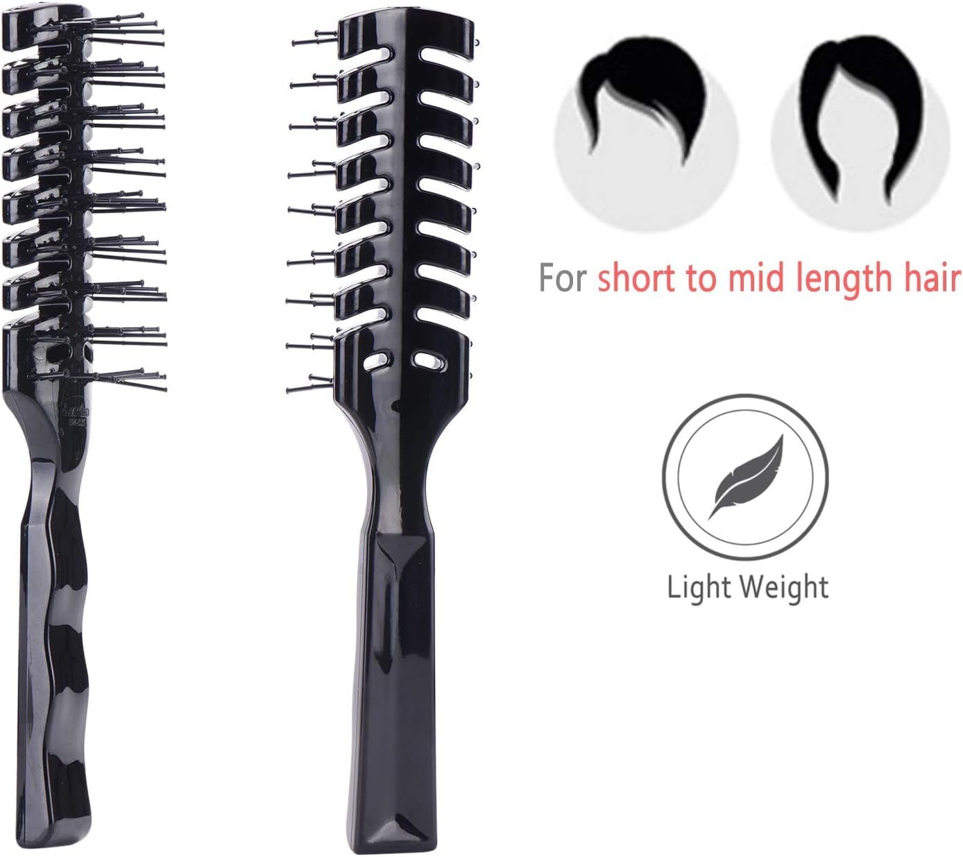 Mens Vented Hair Brush for Blow Drying, Anti Static Vent Hairbrush for Styling Fine, Curly, Wavy, Wet or Dry Hair