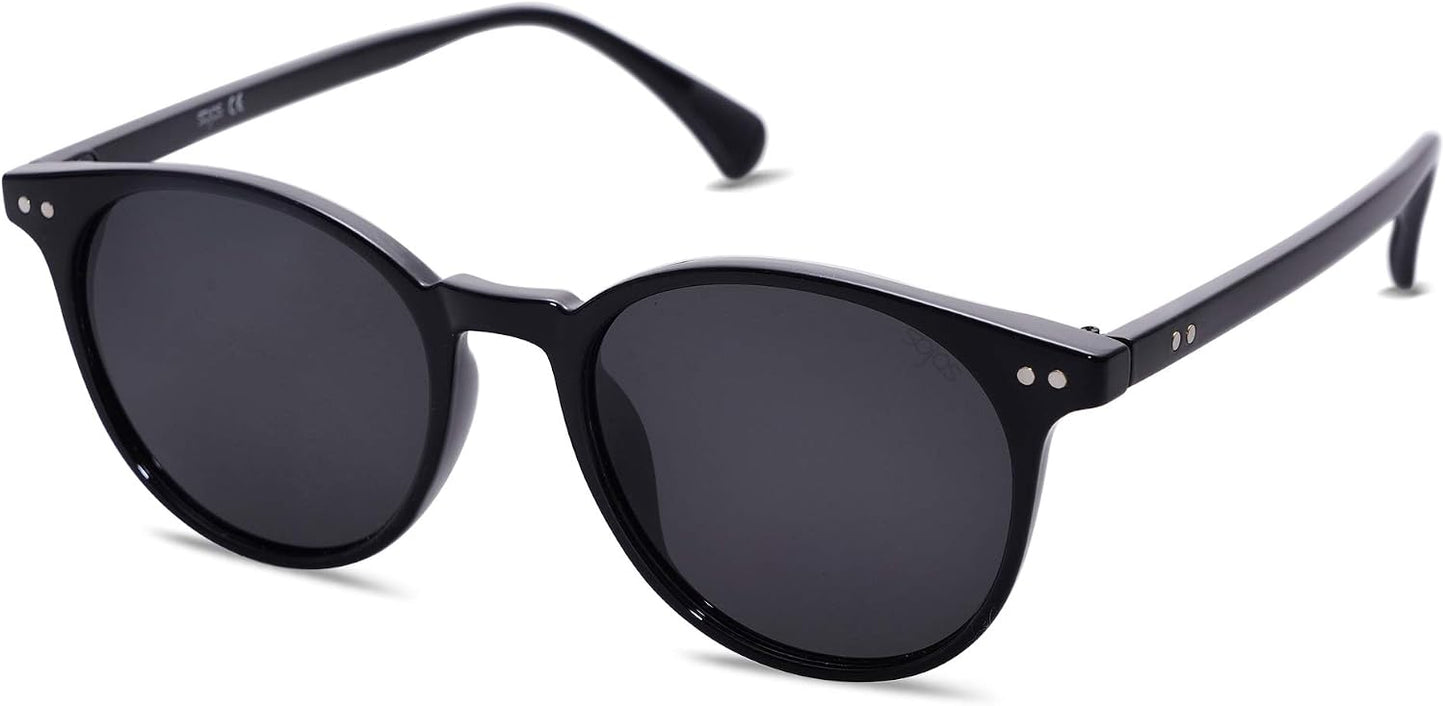 SOJOS Small Round Polarized Sunglasses for Women & Men - Vintage UV400 Protection