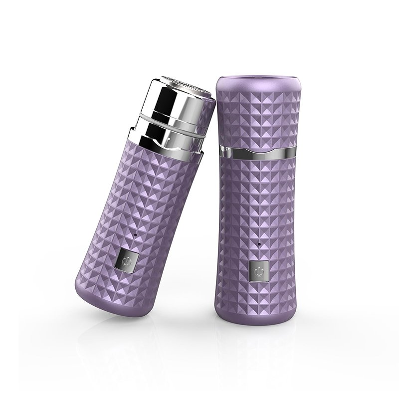 Painless Facial Hair Removal for Women, Electric Face Shaver, Portable Peach Fuzz Trimmer for Lip, Chin & Cheeks, USB-C Rechargeable 90 Mins Cordless Shaver, Gentle for Sensitive Skin (Purple)