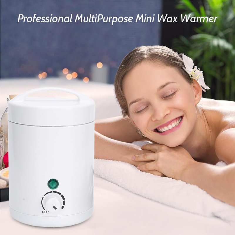 Sunicon Mini Hair Removal Wax Hot Machine, with 6 Gears Temperature Adjustment Mini Wax Heater, Multi Purpose Wax Machine, Hair Removal Paraffin Wax Machine for Men Women, Wax Warmer(US Plug)