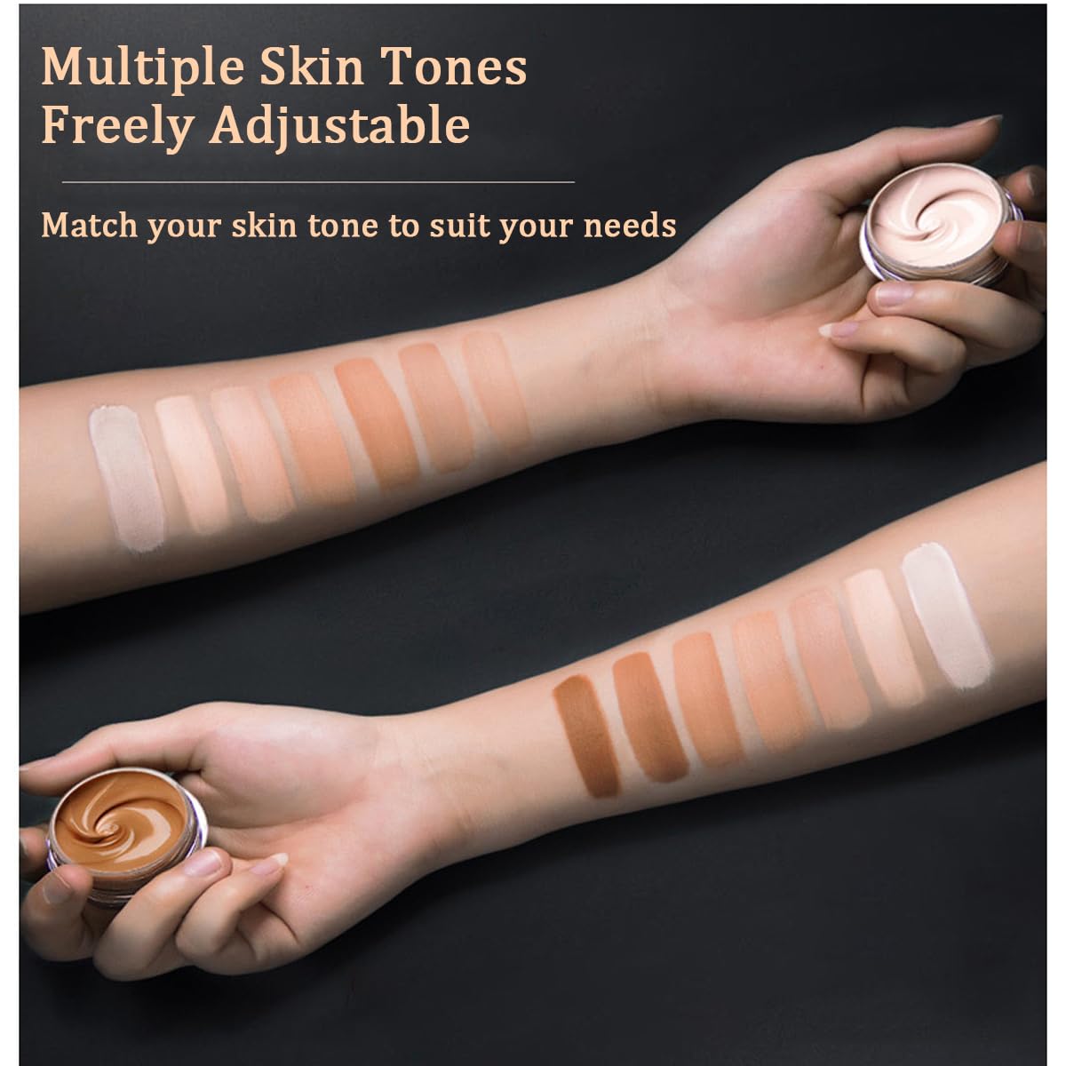 Tattoo Cover Up Makeup,2 Colors Tattoo Concealer - Body & Leg Makeup Waterproof No Transfer,Suitable for Cover Tattoo,Scars,Spots,Adjustabl Color