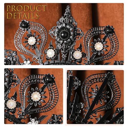 Black Sun Goddess Halo Crown Headpiece Boho Spiked Sunburst Headband