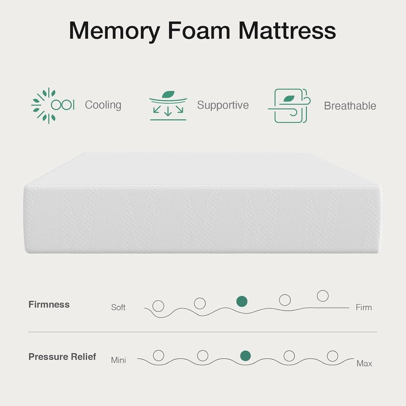 Novilla Twin Mattress - 6 Inch Gel Memory Foam Mattress for Kids | Cooling Sleep & Pressure Relief, CertiPUR-US Certified