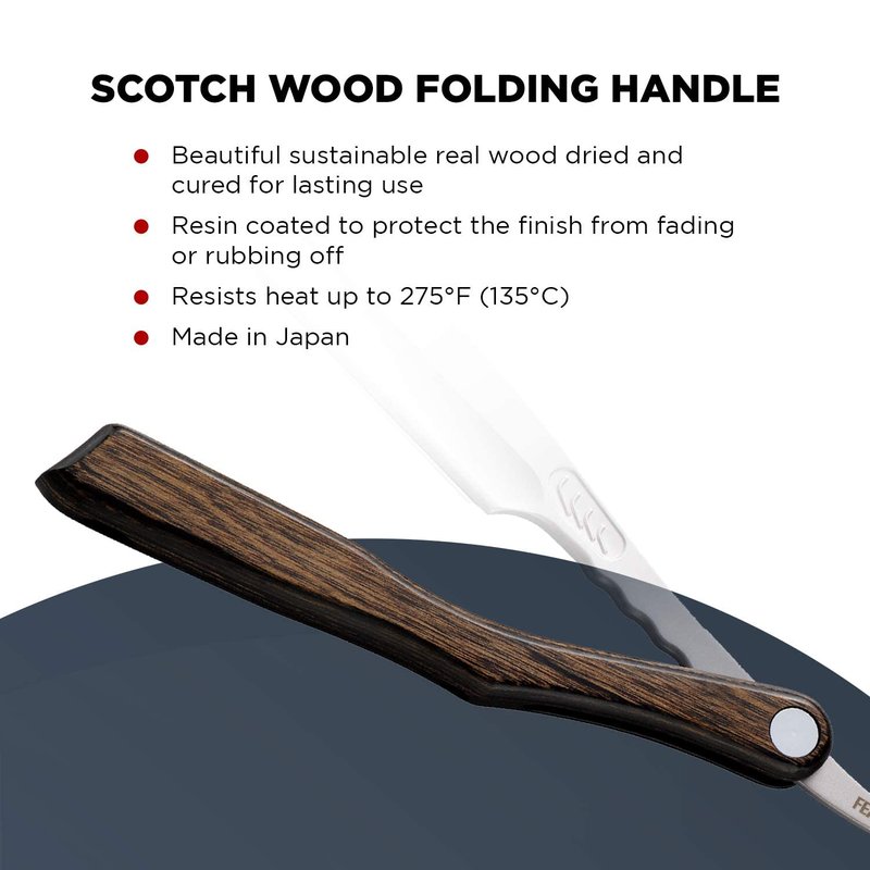 Feather Artist Club SS Wood Folding Straight Razor