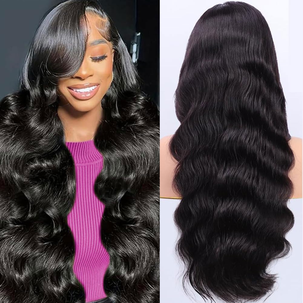 Devonia 28 Inch Body Wave Lace Front Wig - 13x4 HD Transparent Lace, 180% Density, Glueless Human Hair for Women