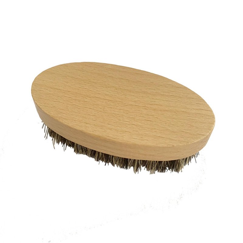 Beard Comb Oval Wood Handle Beard Grooming Brush Boar Bristle Brush Men Beard Grooming Tool For Grooming