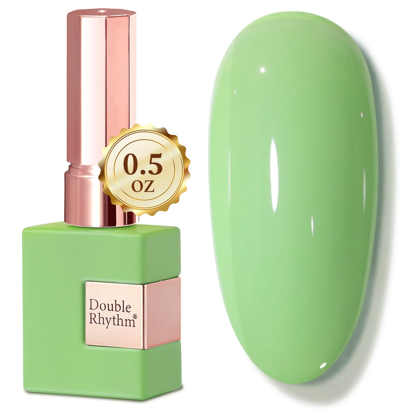 Gel Nail Polish - Double Rhythm 15ML Pearl White Soak Off for Art Manicure | DIY at Home