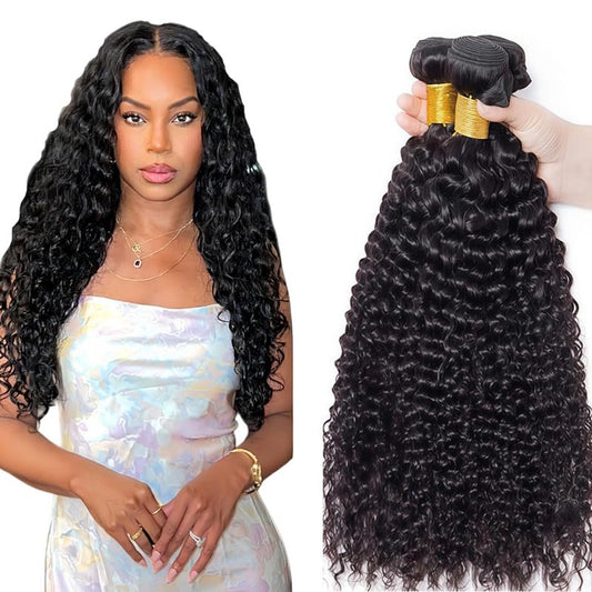 Water Wave Human Hair Bundles Water Wave Bundles Human Hair Natural Black Color 1B Bundle Unprocessed Virgin Wet And Wavy Bundle 150g 12 14 16 Inch
