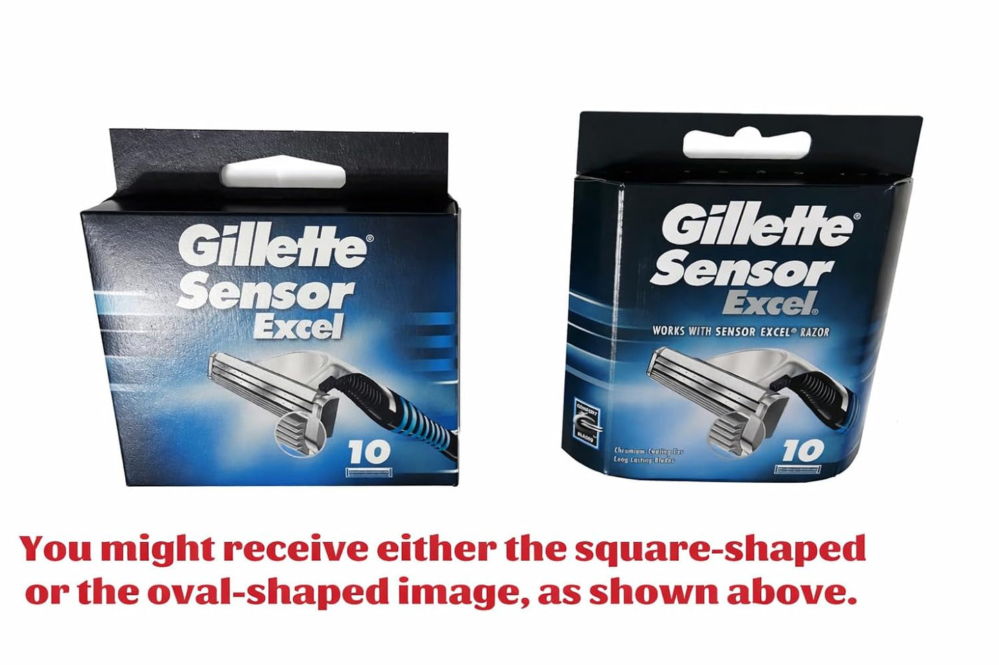 Gillette Sensor Excel Razor Cartridges - 10 Count | Pack of 2 for Smooth Shaving