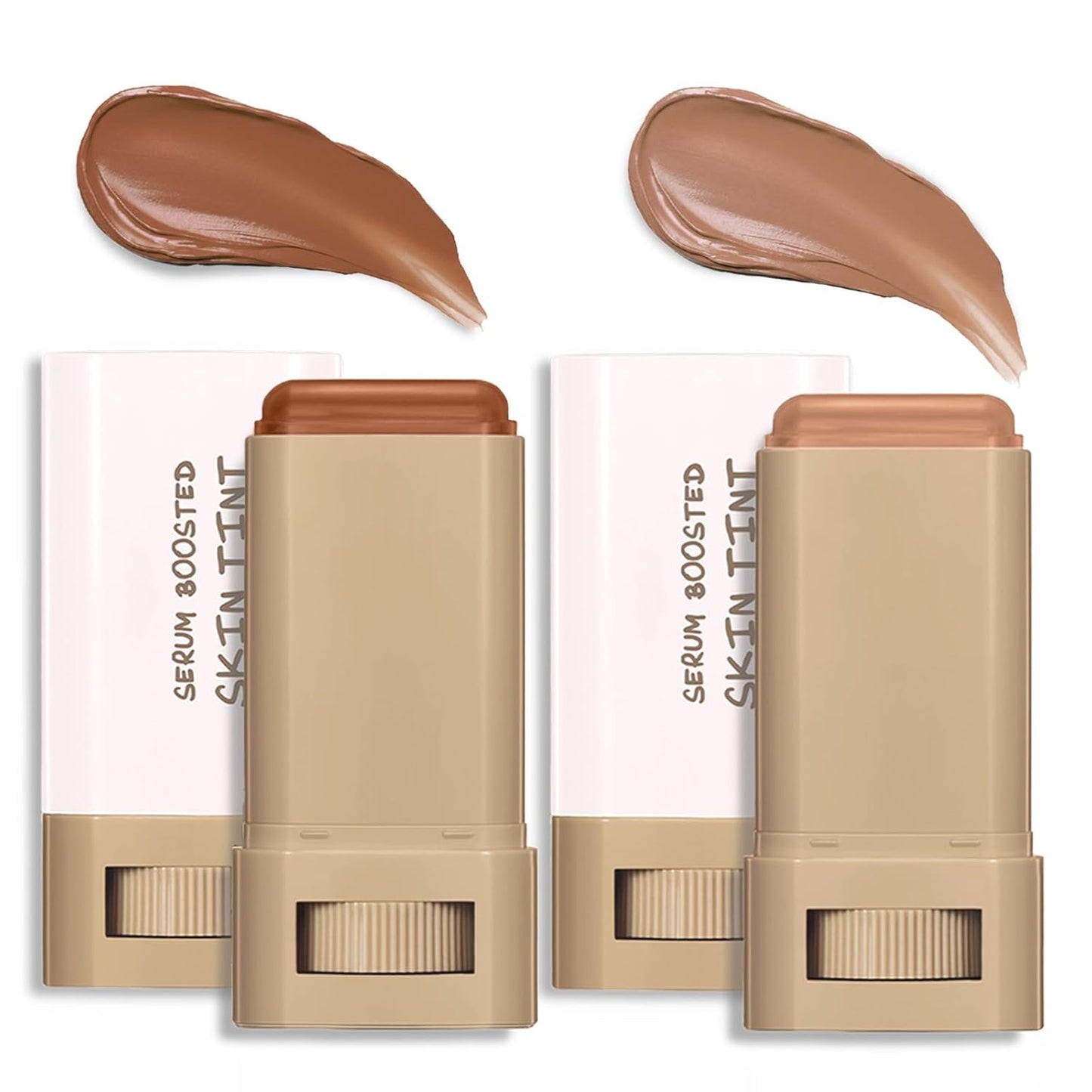 Foundation Stick - Serum-Infused Beauty Balm for Flawless Skin | Longwear Tinted Moisturizer in Natural Finish (#02, #03, #06)