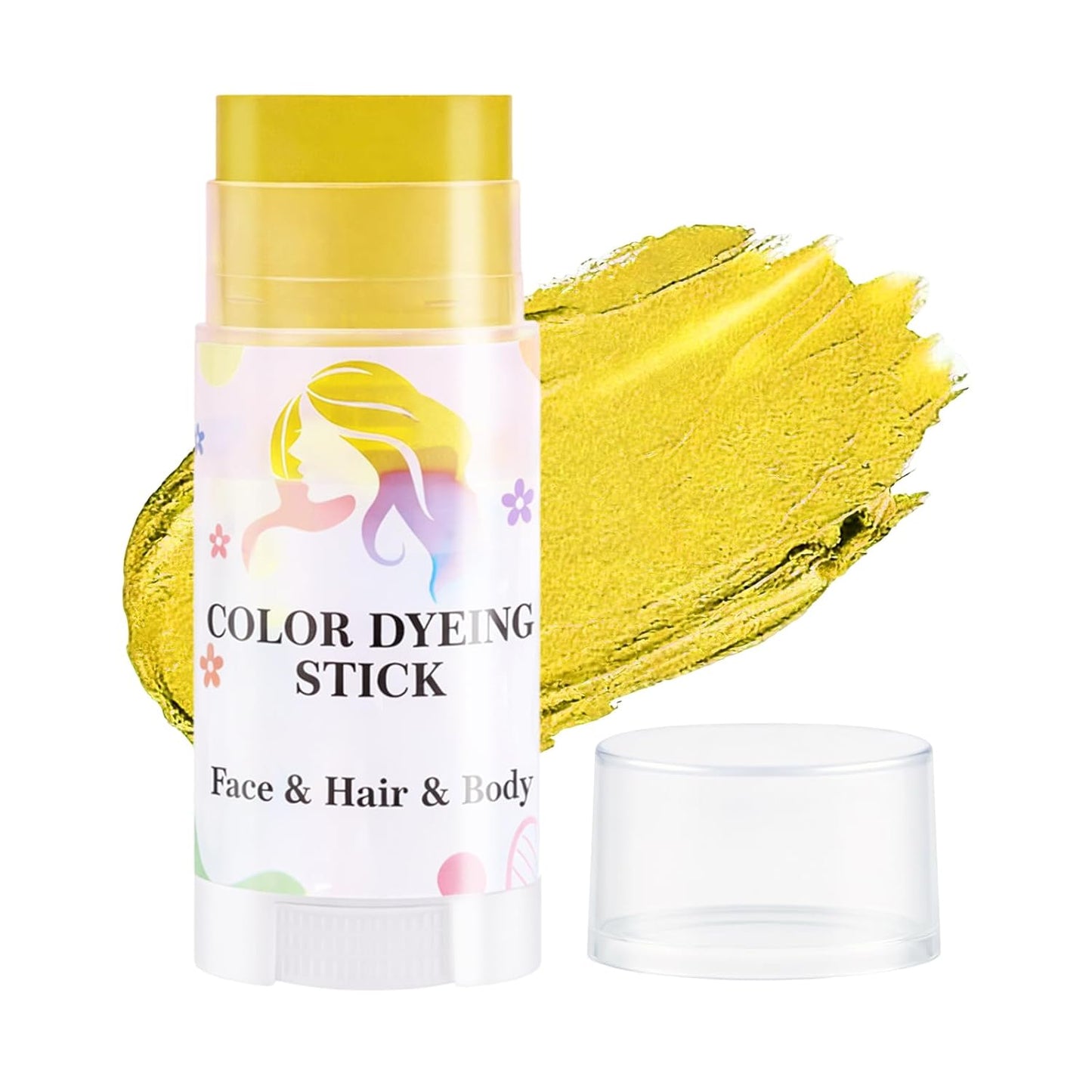 Temporary Pink Hair Color Stick - Waterproof & Washable Hair Dye for Festivals, Raves, Cosplay | Face & Body Paint