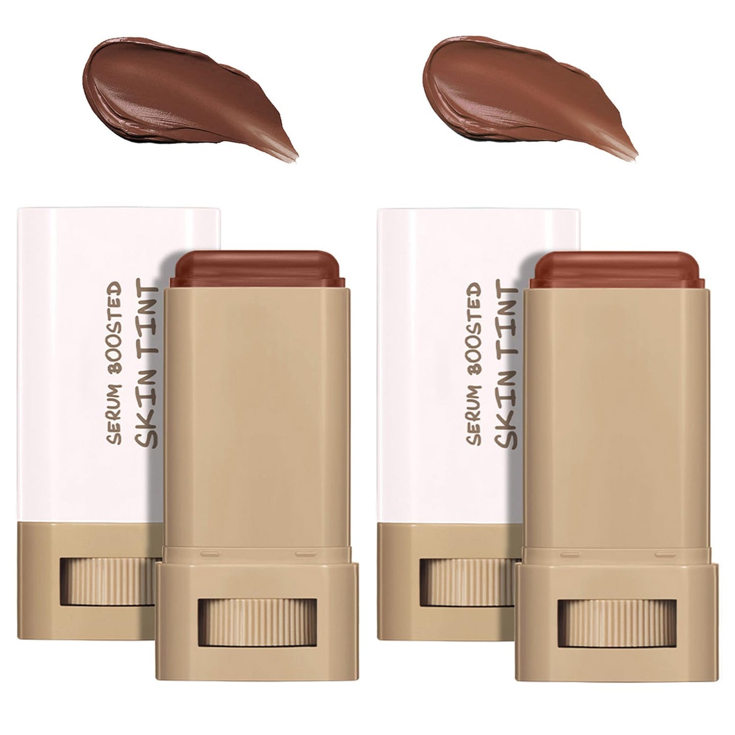 Skin Tint Foundation Stick - Full Coverage Tinted Moisturizer with SPF | Dewy Finish #02