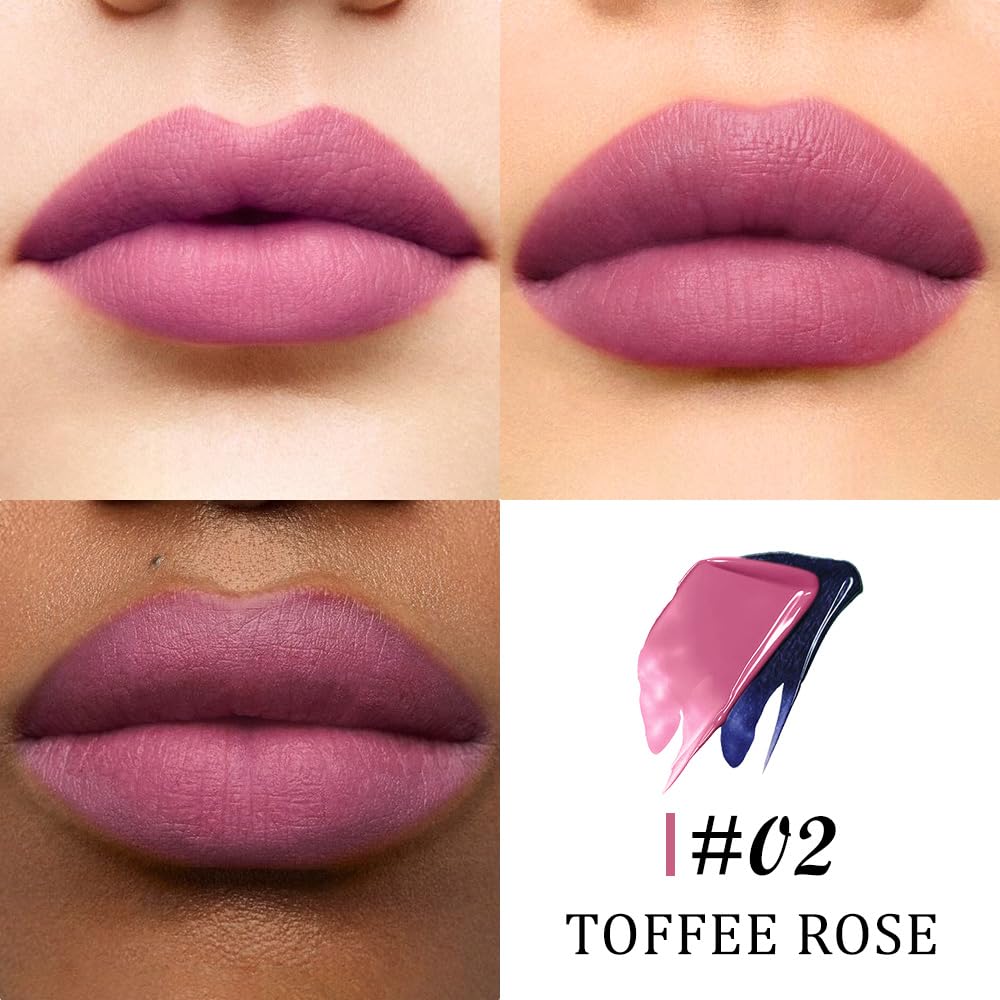 Toffee Rose Lip Stain Peel Off Masque - Long Lasting Waterproof Lip Tint | Matte Finish, Vegan, 02