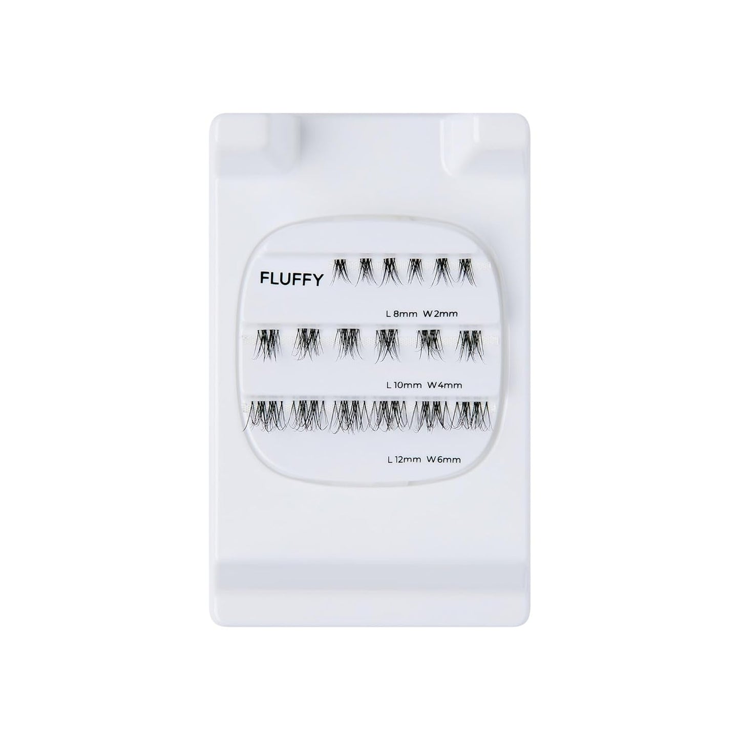 Falscara Lash Extension Kit - Delicate Fluffy Individual Lash Clusters | 18 Stackable, Light Volume, 8mm-12mm Length