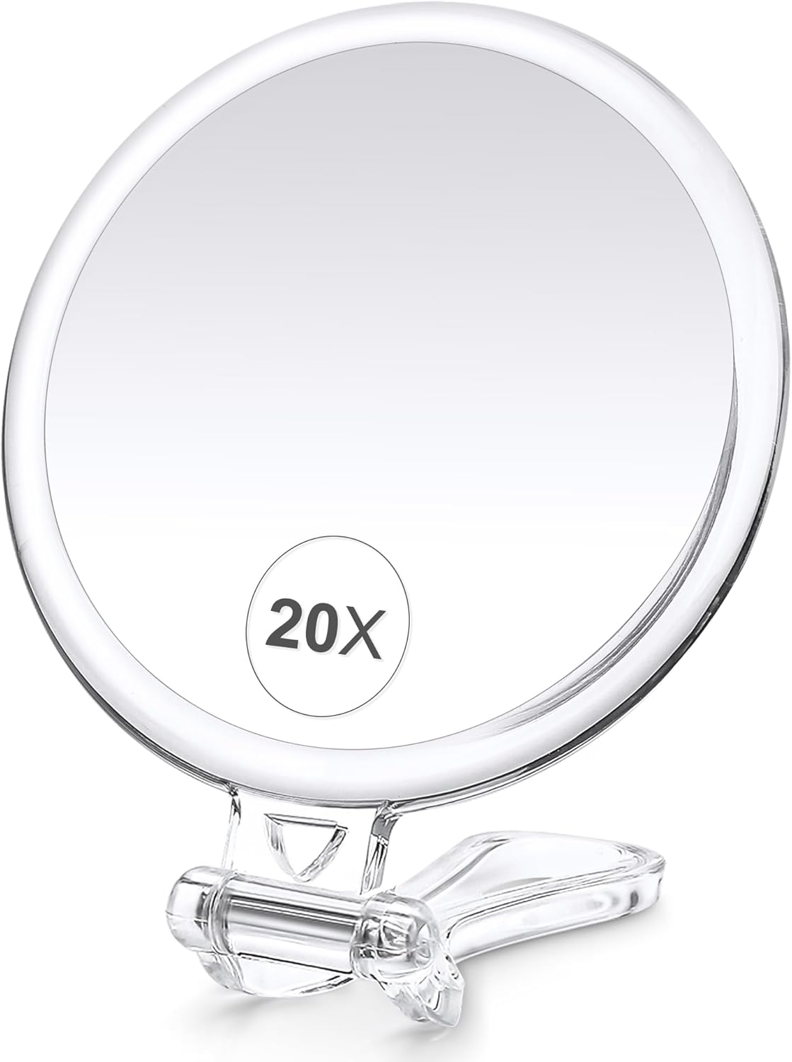 40X Magnifying Travel Mirror - Double-Sided 1X/40X Makeup Hand Mirror | 5-Inch with Handle