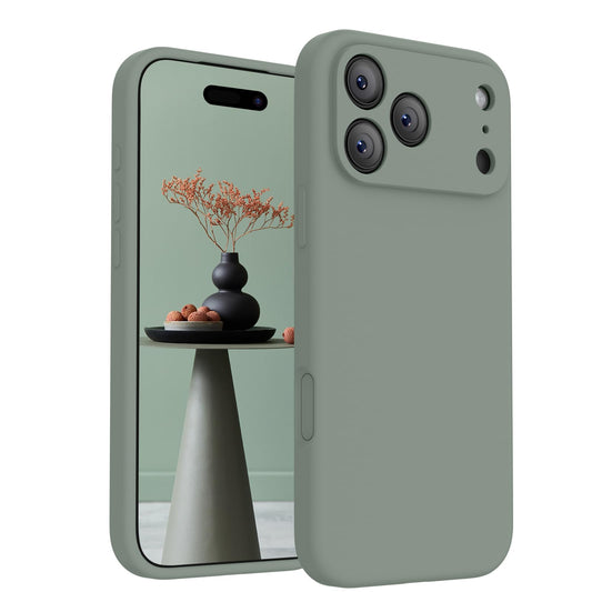 FireNova Magnetic for iPhone 17 Pro Case, Compatible with MagSafe, [Integrated Silicone Camera Control Button] [Camera Protection] Soft Anti-Scratch Microfiber Lining Phone Case, 6.3", Calke Green